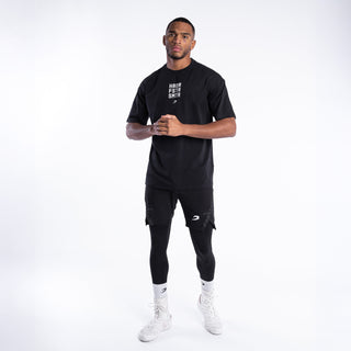 T-shirt Boxraw HRDR FSTR SMTR Oversize Noir